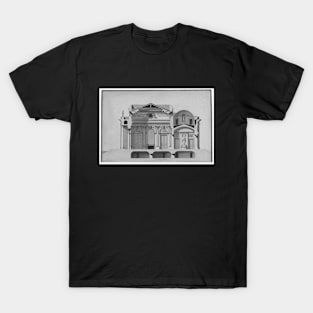 Sections drawing for a Villa B/W T-Shirt